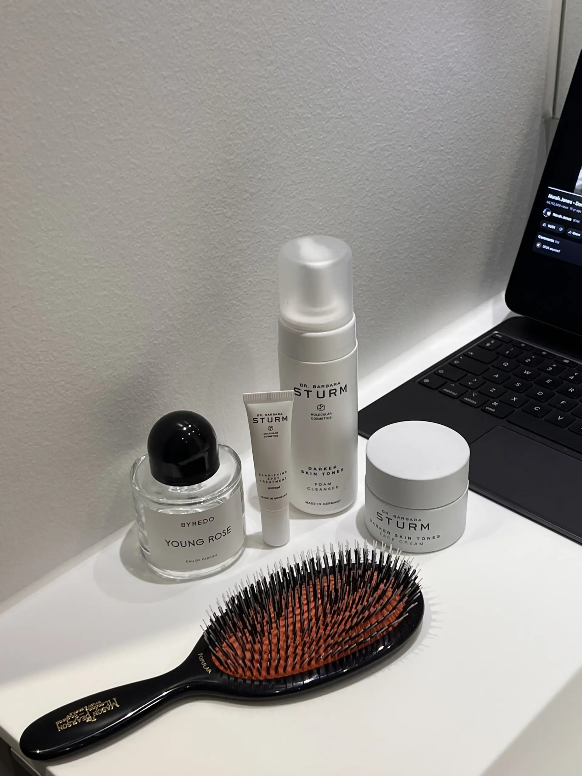 Skincare and hair brush